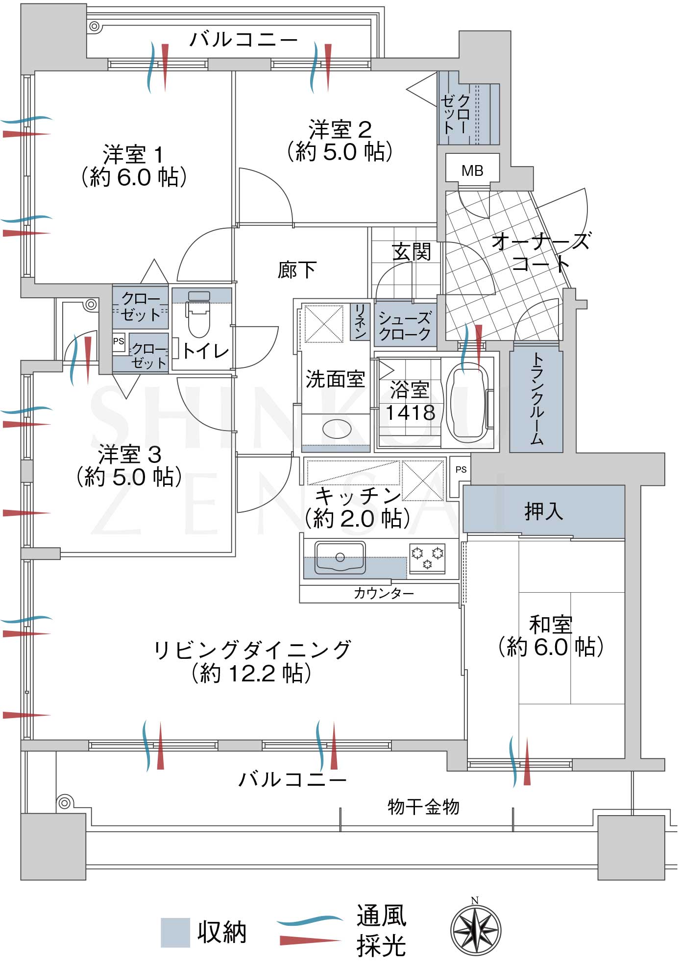 Ｄ’クラディアプリズムシティの間取り