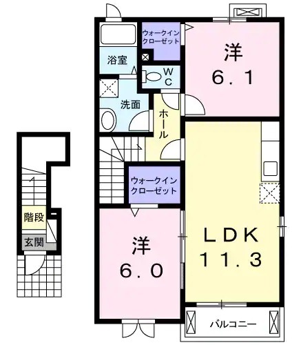 ラディアントガーデンＢの間取り