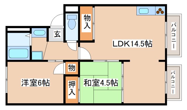 グリーンハイツ白川の間取り