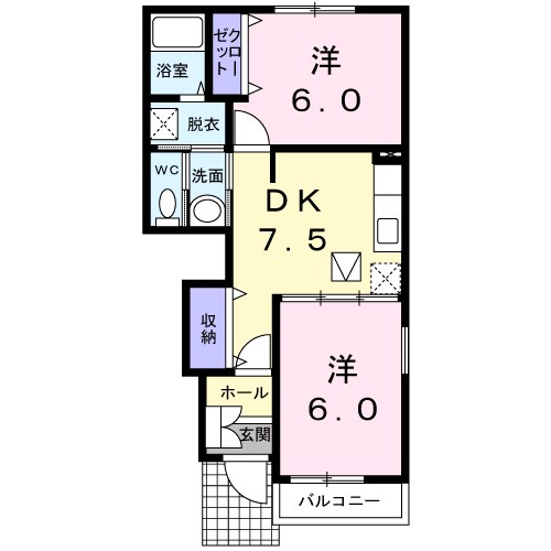 グランプレジール　Ａ棟の間取り