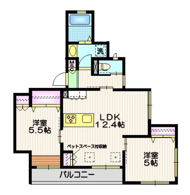 豊島区東池袋のマンションの間取り