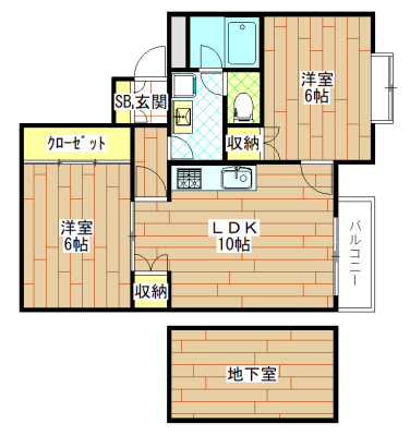 パティオ小松の間取り