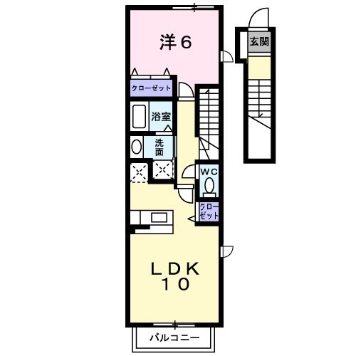 アンソレイエＣの間取り