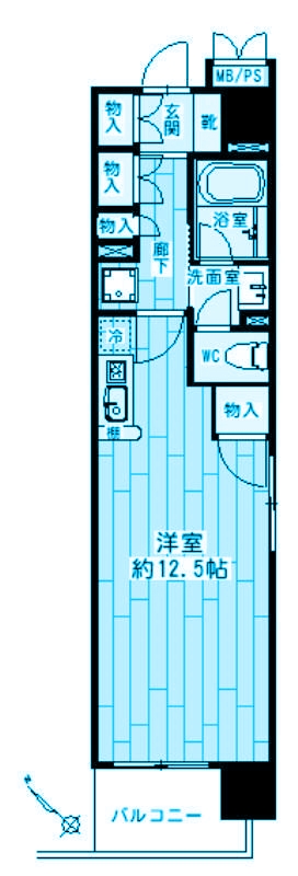 川崎市川崎区駅前本町のマンションの間取り