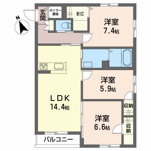 カーサレジオ千秋の間取り