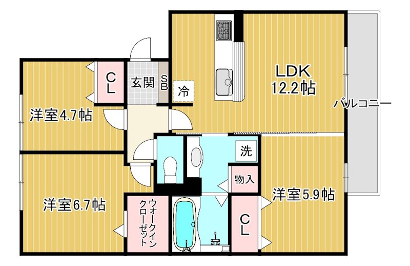 サンビレッジの間取り