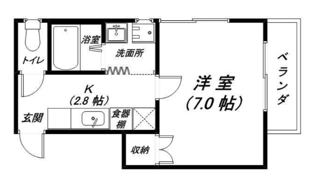 スカイハイツホウライの間取り