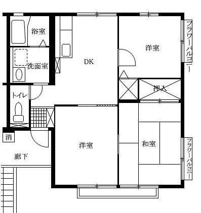 姫路市飾磨区栄町のアパートの間取り