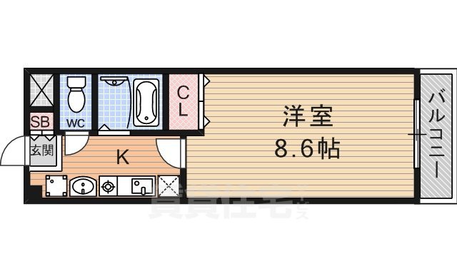 【京都市伏見区醍醐高畑町のマンションの間取り】