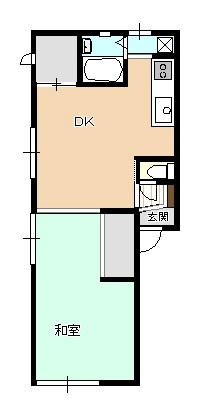 新発田市東新町のアパートの間取り