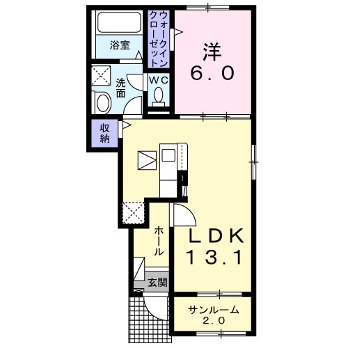 【ひたちなか市大字田彦のアパートの間取り】