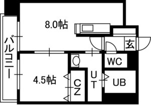 ＰＲＩＭＥ　ＵＲＢＡＮ北１１条の間取り