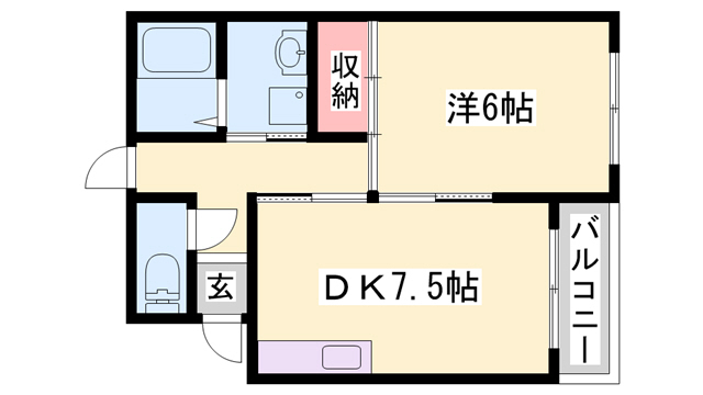 加古郡播磨町大中のアパートの間取り