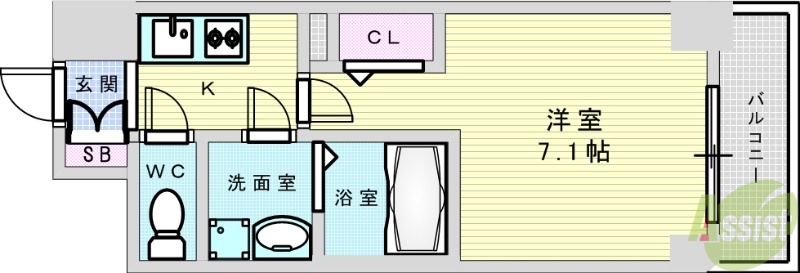 S-RESIDENCE千里丘の間取り