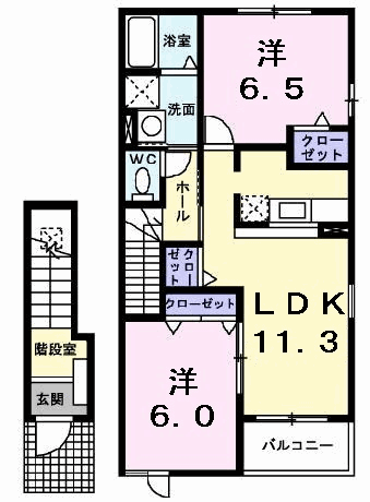 ファインエアリーD棟の間取り