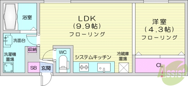 ラフィナート南16条の間取り