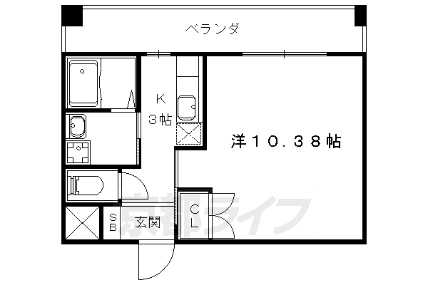 【京都市山科区四ノ宮神田町のマンションの間取り】