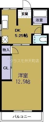 大阪市港区南市岡のマンションの間取り