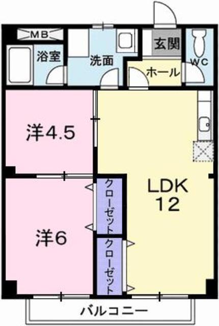 パルネット蓼野の間取り