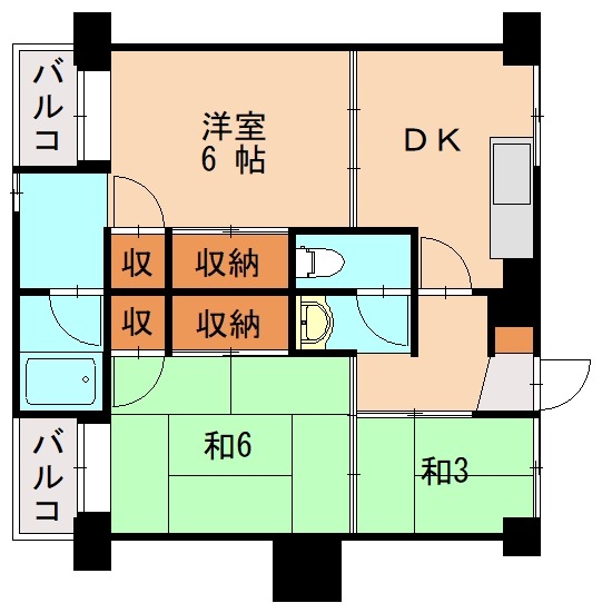 古賀市花見東のマンションの間取り