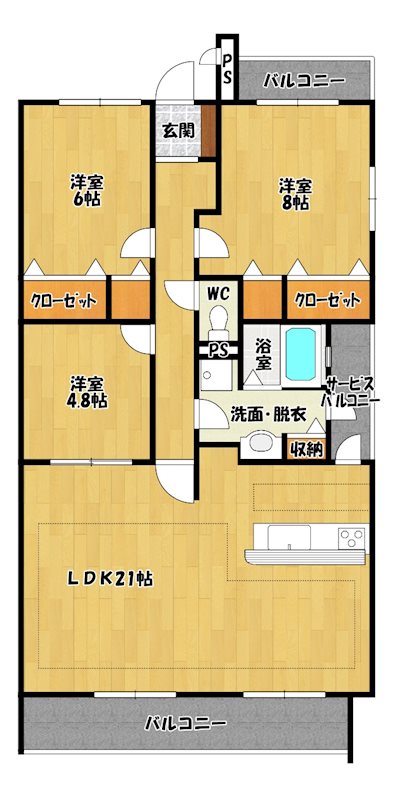 Villa市電通の間取り