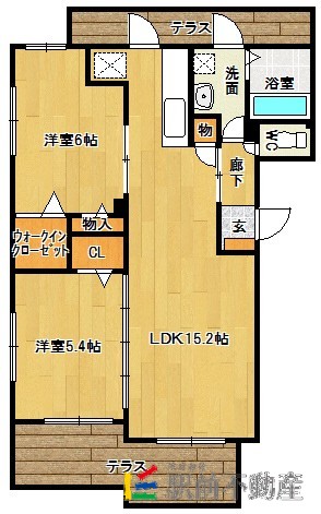 筑紫野市大字若江のマンションの間取り