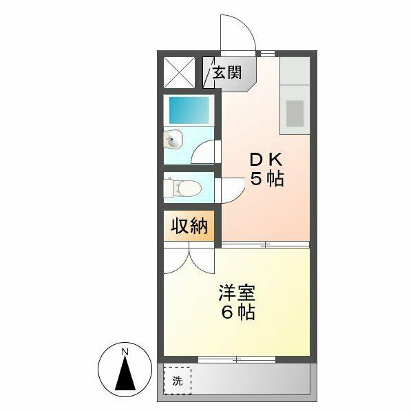 長久手市岩作中島のアパートの間取り