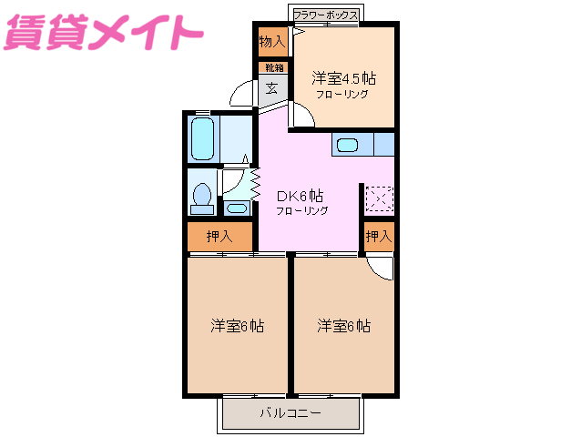 シェレナ山下　VI棟の間取り