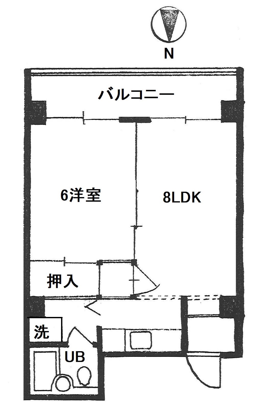 広島市中区中町のマンションの間取り