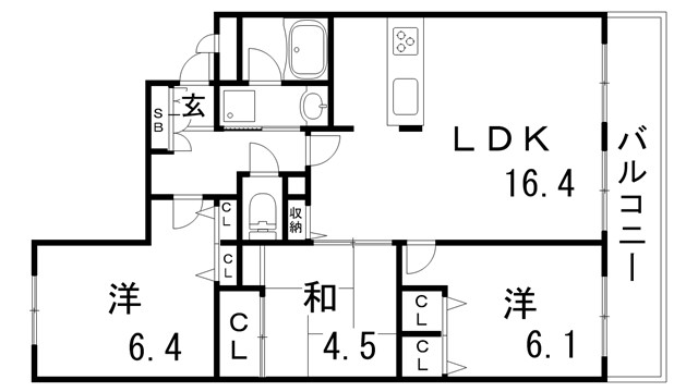 ファミール諏訪山公園の間取り