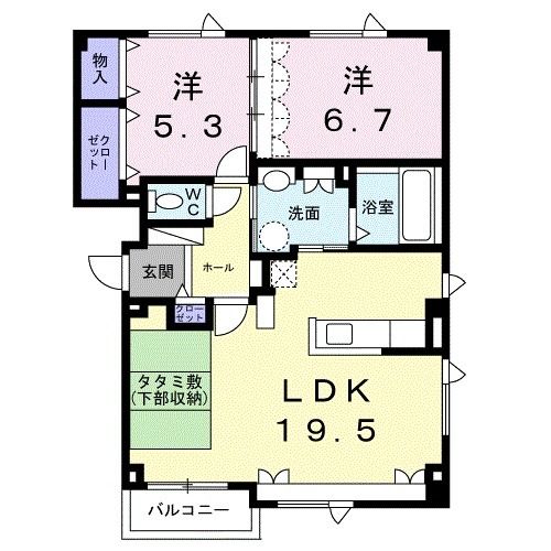 レスプランドールの間取り