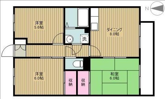 武蔵村山市大南のマンションの間取り