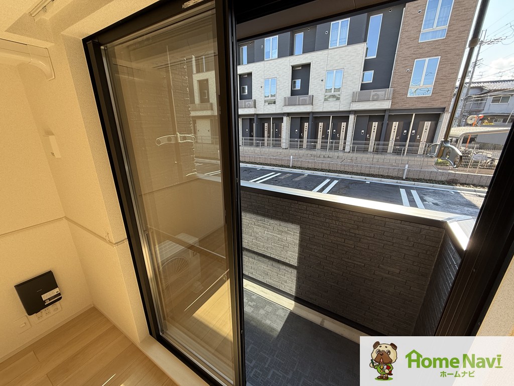 バルコニー　東向きです。完成予想図。