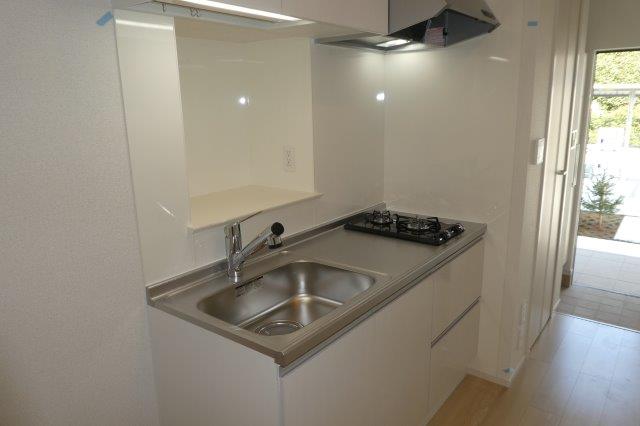 キッチン　２口ガスコンロ付きシステムキッチン