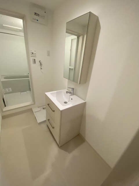 洗面設備　【洗面化粧台】新築時の写真