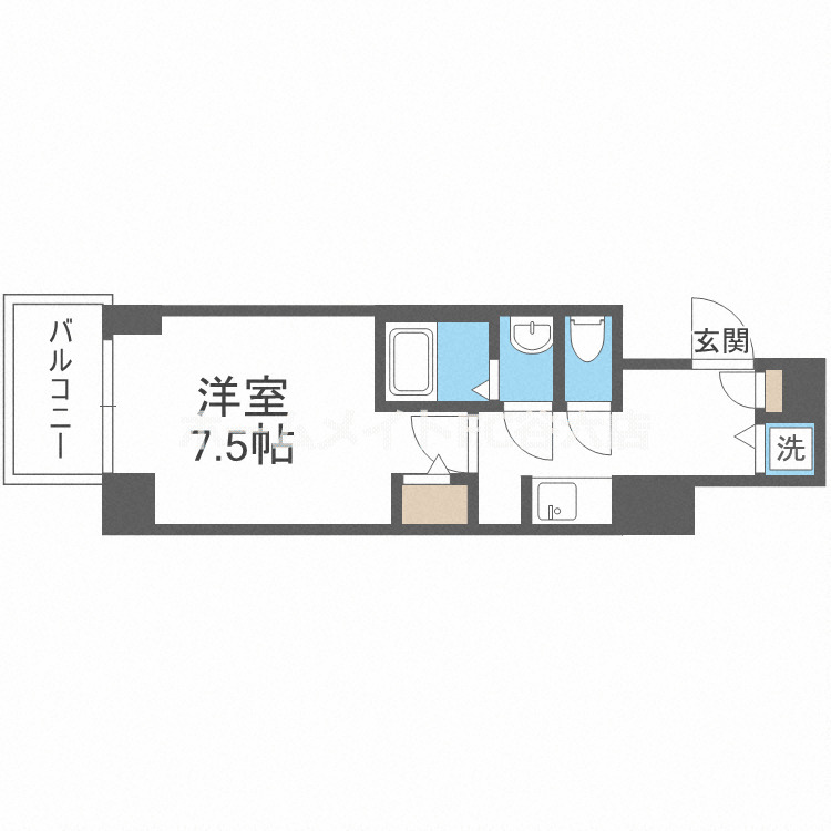 S-RESIDENCE難波Brillerの間取り写真