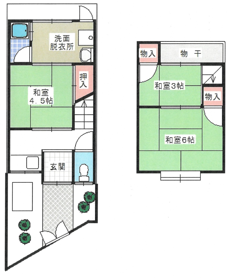 川田中畑町 貸家の間取り写真