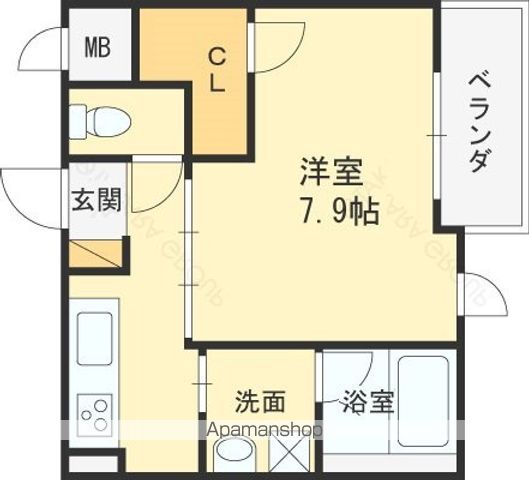 地下鉄堺筋線 北浜駅 徒歩7分 5階建 築14年の間取り写真