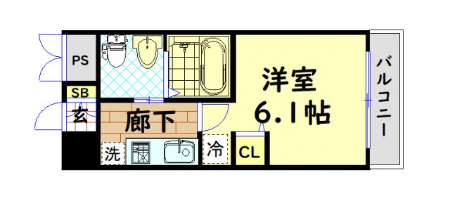 エステムコート難波WEST SIDEIIIドームシティの間取り写真