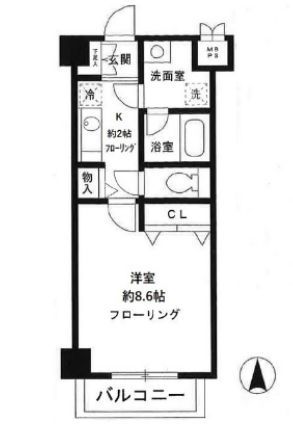 ＪＲ中央線 荻窪駅 徒歩13分 5階建 築18年の間取り写真