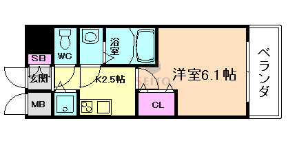 エスライズ新大阪フロントの間取り写真