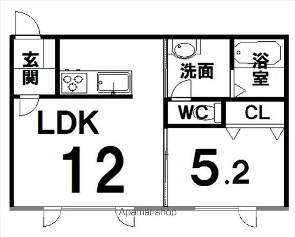ＪＲ根室本線 利別駅 徒歩1分 2階建 築7年の間取り写真