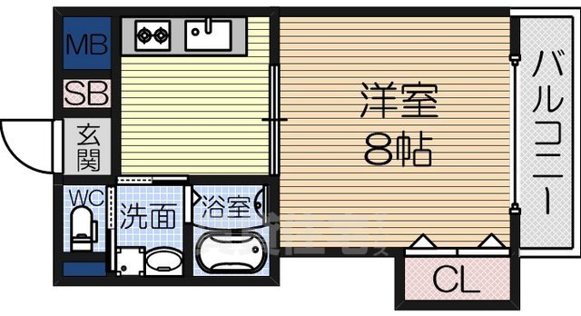 南海本線 堺駅 徒歩10分 10階建 築20年の間取り写真