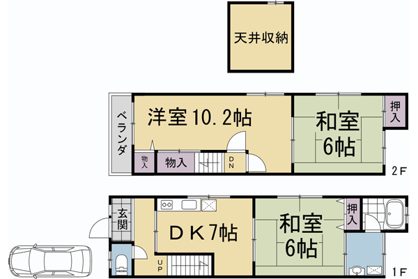 宇治蔭山貸家 17-61の間取り写真