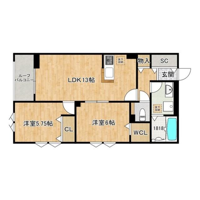 ラフローラ住吉の間取り写真