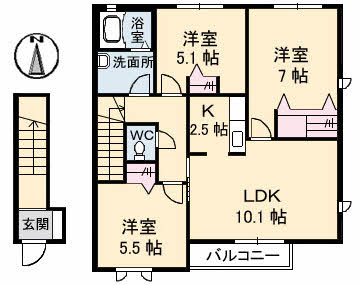 【シャーメゾンＳ　Ｃ棟の間取り】