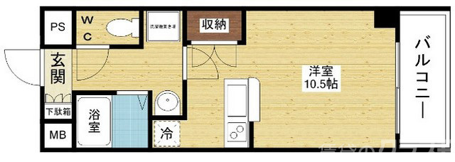 大阪市東淀川区東中島のマンションの間取り