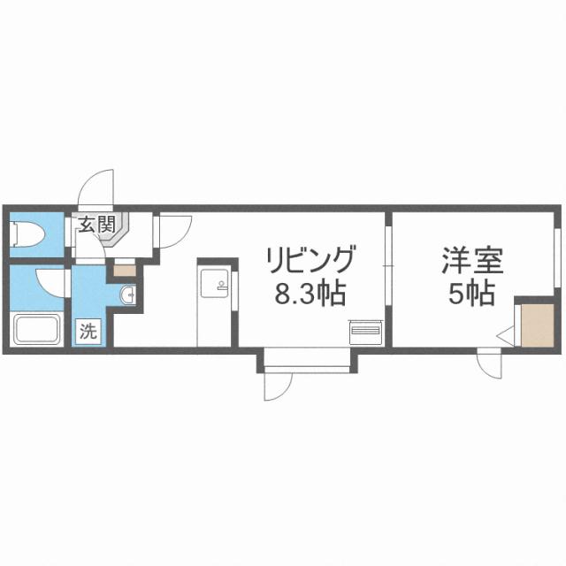 エクセル北４条の間取り