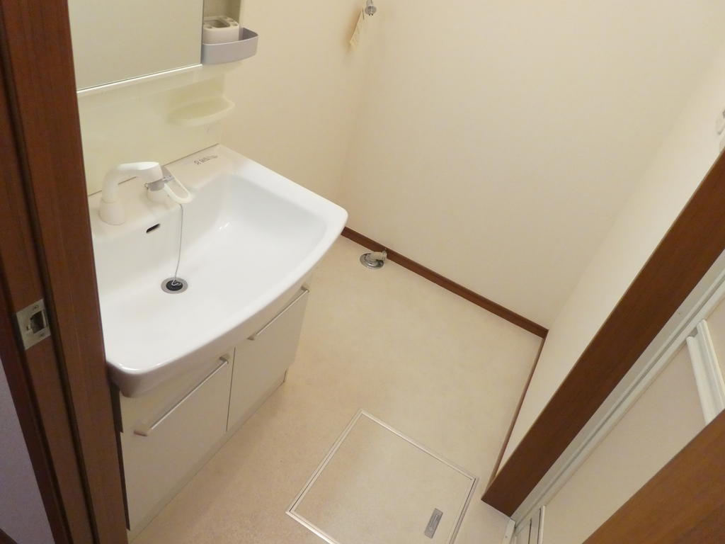洗面設備　室内写真は同施工会社の別部屋を使用しております。