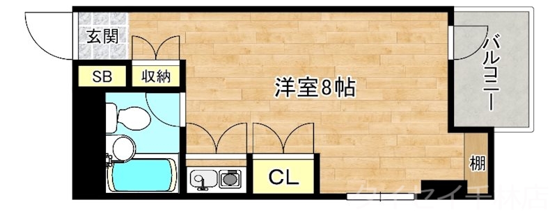 守口市竜田通のマンションの間取り